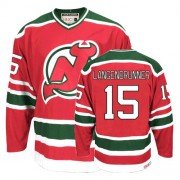 CCM New Throwback NHL Jersey Devils 15 Men's Jamie Langenbrunner Red/Green Authentic Team Classic Throwback NHL Jersey