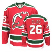 CCM New Throwback NHL Jersey Devils 26 Men's Patrik Elias Red/Green Authentic Team Classic Throwback NHL Jersey