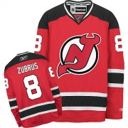 Reebok New Jersey Devils 8 Men's Dainius Zubrus Red Authentic Home NHL Jersey